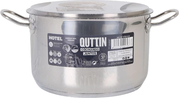 QUTTIN Topf mit Ablasshahn – 6,5 Liter, Induktionsgeeignet (24 cm)