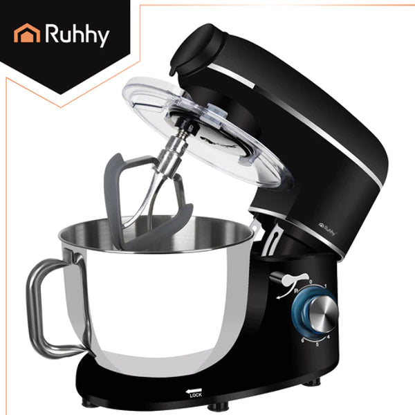 Ruhhy Planeten-Küchenmaschine mit Mixer • 2200 W • 6,2 L Edelstahlschüssel • 6 Geschwindigkeiten + PULSE