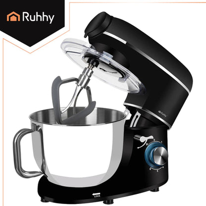 Ruhhy Planeten-Küchenmaschine mit Mixer • 2200 W • 6,2 L Edelstahlschüssel • 6 Geschwindigkeiten + PULSE