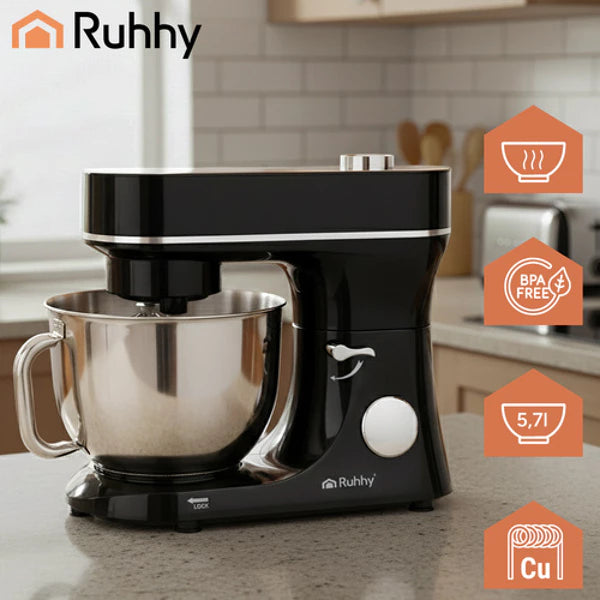 Küchenmaschine mit beheizter Schüssel – 5,7 l | 2000 W Planetenrührmaschine