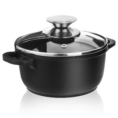 GRANDE Granit Topfset 9-teilig – Premium Antihaft-Kochgeschirr für deine Küche